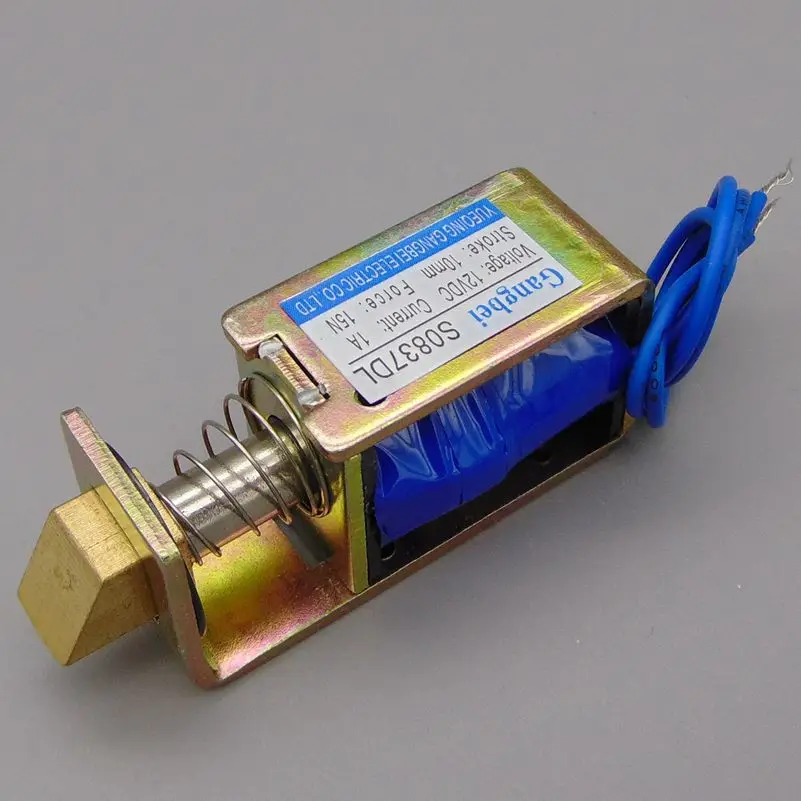 12VDC Gangbei-S0837DL DC12V24V открытый каркас Электромагнит дверной замок сила 15N путешествия distance10 мм замок тип линии электромагнитный переключатель - Цвет: 12VDC