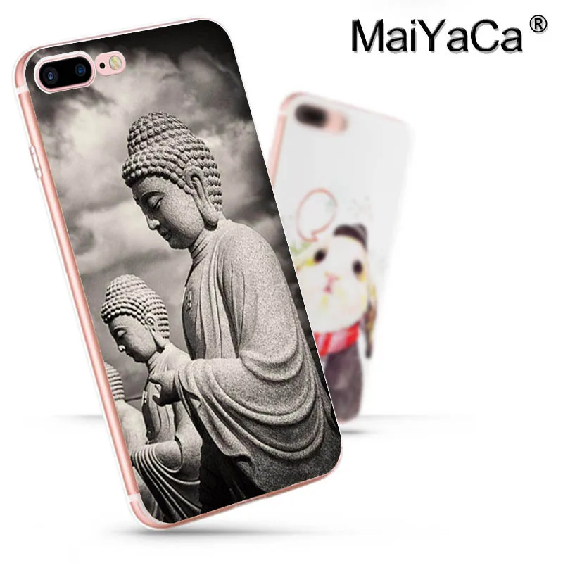 MaiYaCa buddha bress прекрасный мягкий tpu чехол для телефона iPhone 8 7 6 6S Plus X 5 5S SE 5C