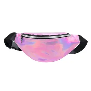 Классная Спортивная поясная сумка, забавная голографическая Женская нагрудная сумочка в стиле хип-хоп с лазерной вспышкой