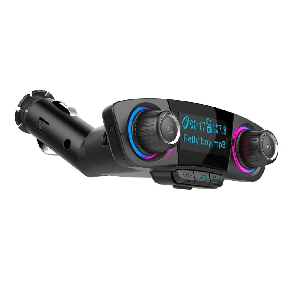 Двойной-head автомобилей Hands-free Bluetooth fm-передатчик MP3 плеер Dual USB Порты и разъёмы
