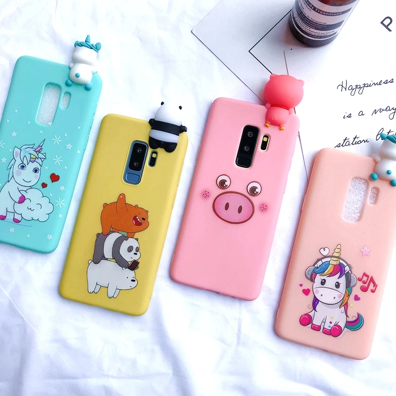 J4 J6 плюс 3D чехол etui samsung Galaxy J4 J6 плюс чехол Kawaii Единорог силиконовый чехол для samsung J4 J6 чехол для телефона