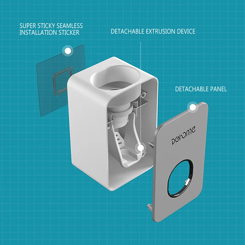Магнитный держатель для зубных щеток GUNOT Автоматический Диспенсер зубной пасты