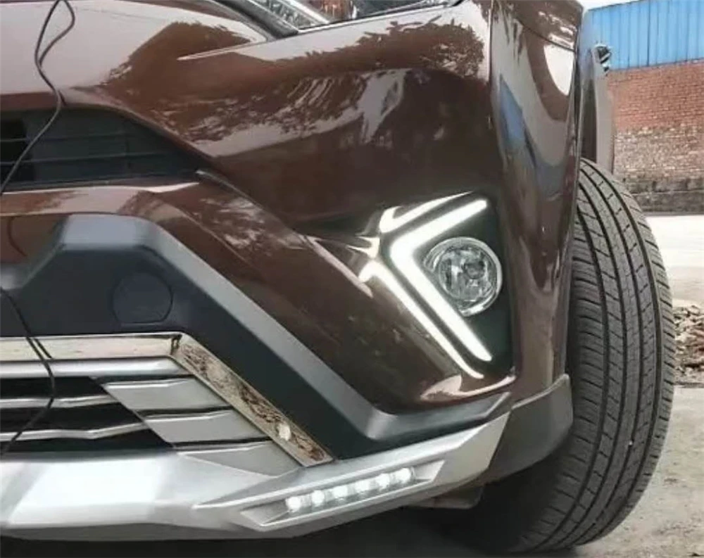 CSCSNL для Toyota RAV4 автомобилей светодиодный DRL Габаритные огни поворота сигнала Автомобильная противотуманная лампа загорается лампа Accessoriest