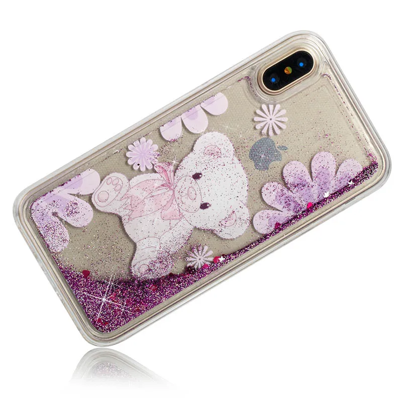Purple Bear Мягкий чехол из ТПУ для iPhone X, 8, 7, 6, 6S Plus, 5, 5S, SE, 4, 4S, iPod Touch, 6, 5, силиконовый чехол, B31 - Цвет: Purple Bear