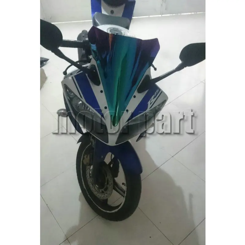 Мотоцикл ветер Экран лобовое стекло Экран Обтекатели для 14 15 16 Yamaha YZF R15 V1 V2 черный дым иридия