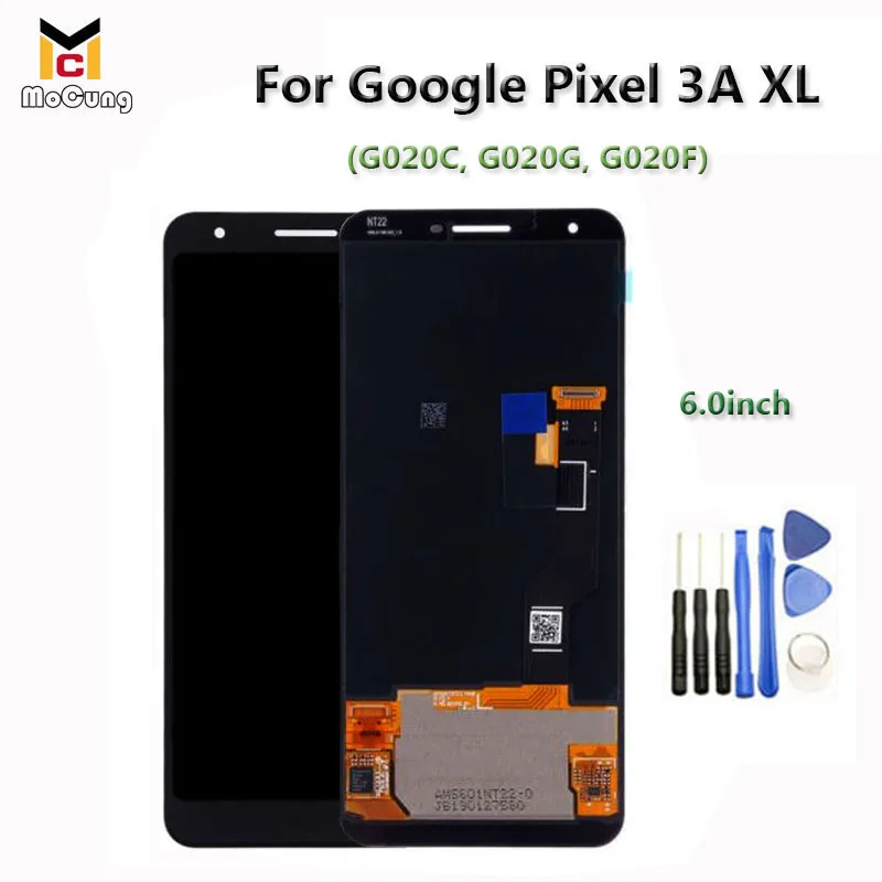 100% протестированный ЖК дисплей с сенсорным дигитайзером для Google Pixel 3a XL сменный