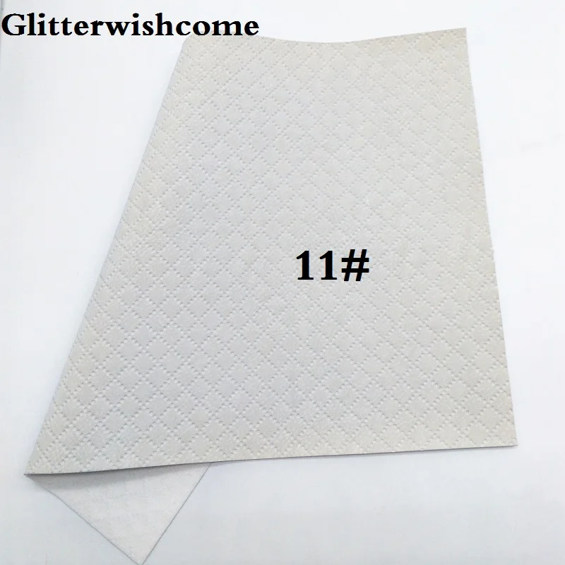 11 Glitterwishcome 21X29 см A4 размер винил для бантов тиснение пледы замша кожа Fabirc искусственная кожа листы для бантов, GM163A - Цвет: 11