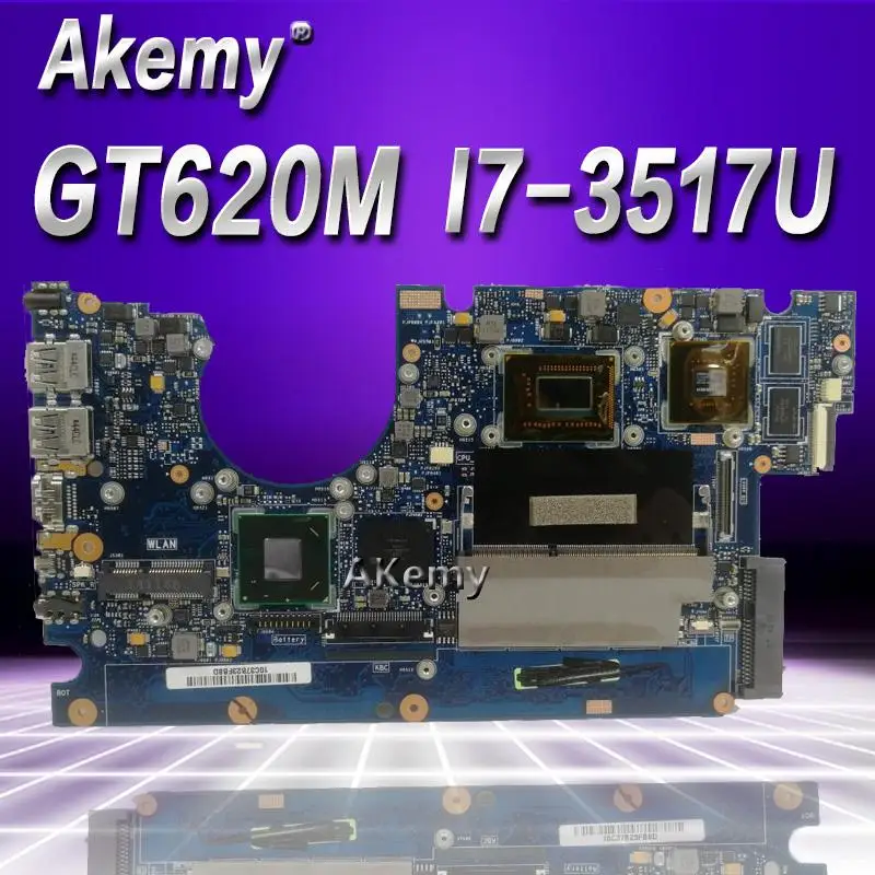 Akemy UX32VD материнская плата для ноутбука ASUS UX32VD UX32V UX32 Тесты оригинальная материнская плата 2G Оперативная память I7-3517U GT620M