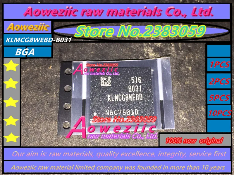 

Aoweziic 100% Новый оригинальный телефон с флеш-памятью klmcg8 webd B031