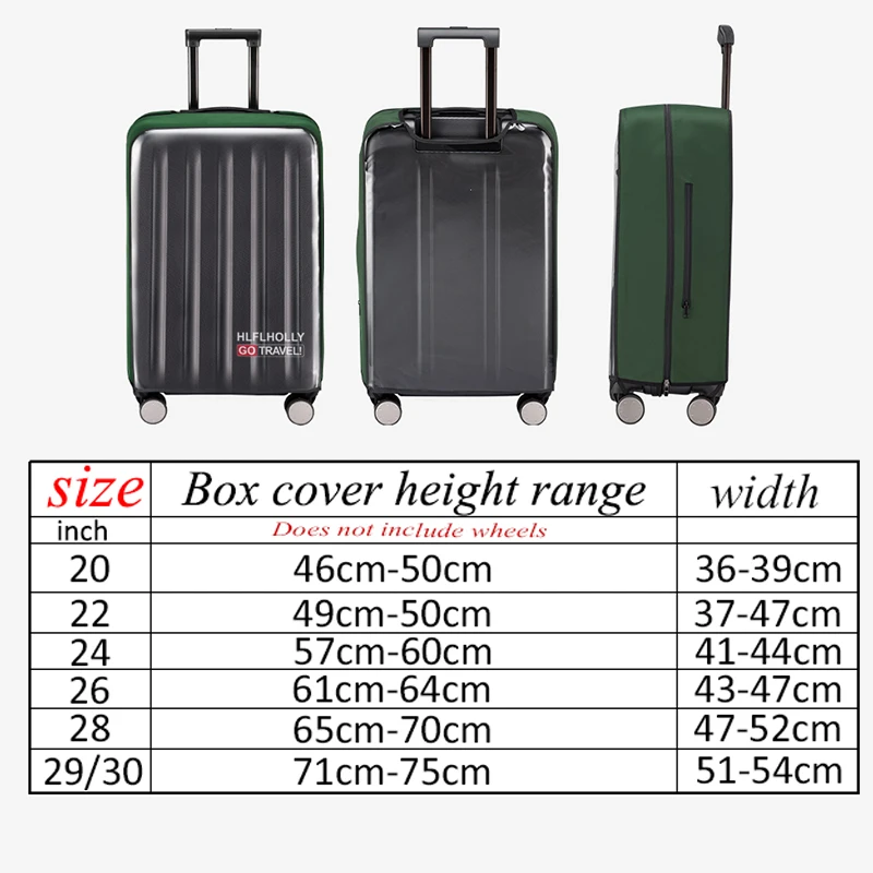 PVC Transparent Suitcase Luggage Cover Elastic Case Covers For 19-32 Trolley Baggage Dust Protective Travel Accessories | Багаж и сумки