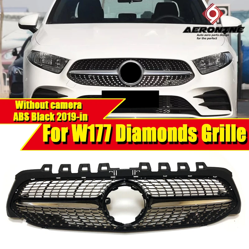 Подходит для Grill desmb A Class W177 Style без камеры A180 200 250 ABS Черная решетка переднего