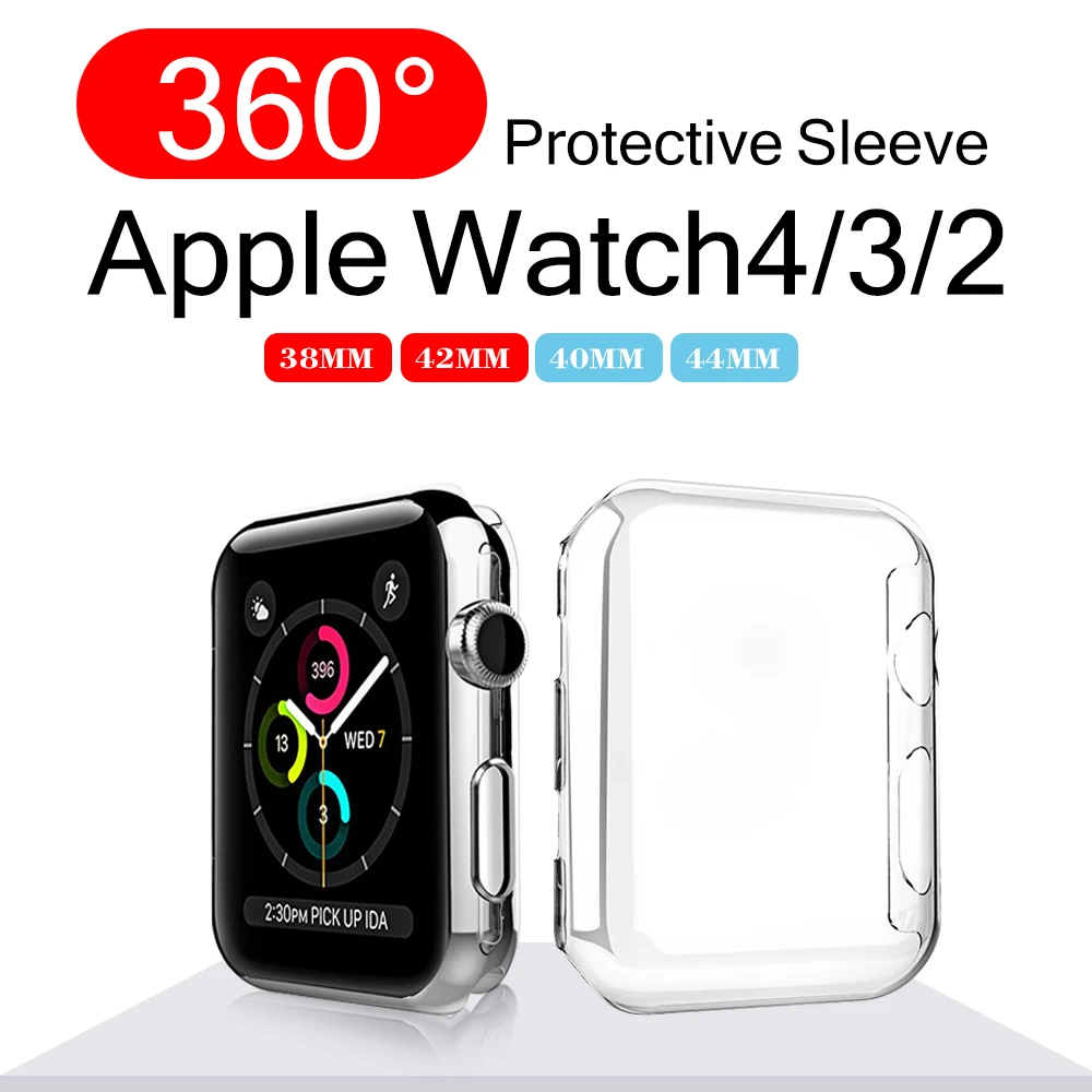 Новые очки с прозрачными стеклами Мягкий защитный чехол для Apple Watch series 1/2/3/4