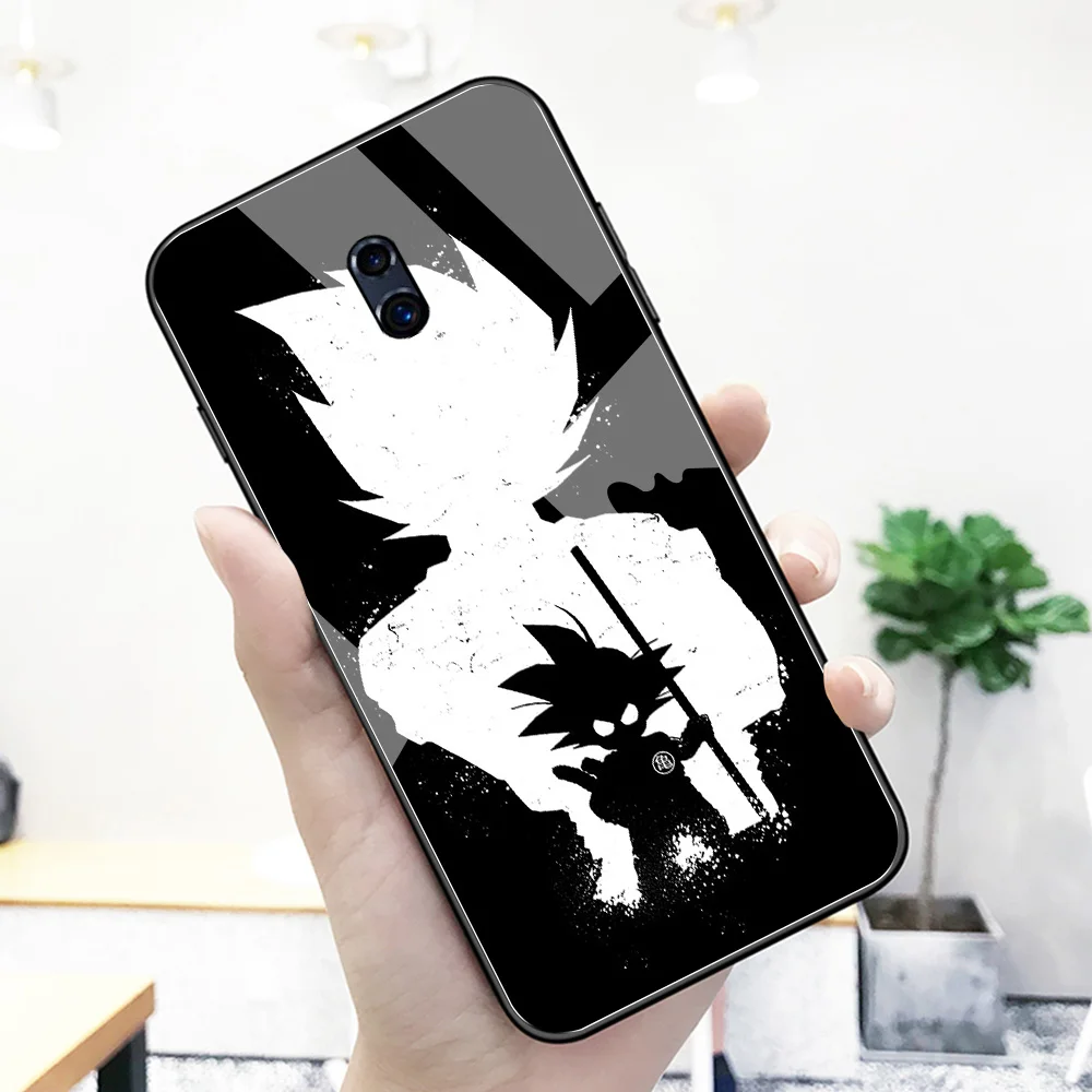 Для Oppo R17 Чехол со стеклянной задней частью аниме dragon ball чехол для R9 R9S R11 R11S Plus R15 F9