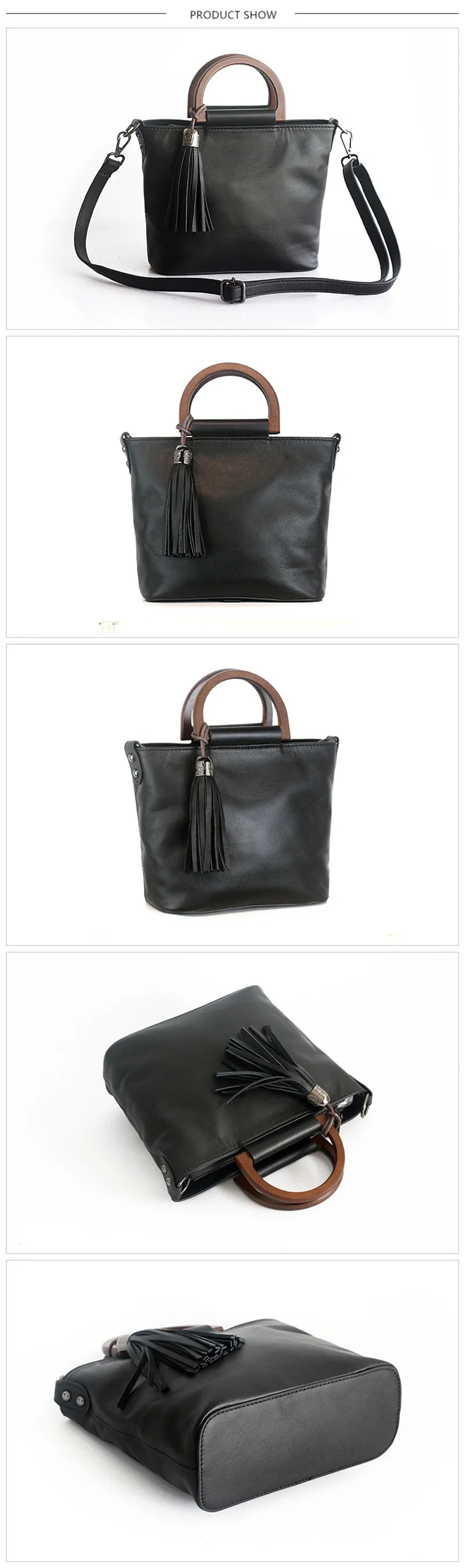 Pyaterochka Women Luxury Handbags Women Bags Designer Tassel Business Bag Genuine Leather Shoulder Bag Fashion Office Bag Women
