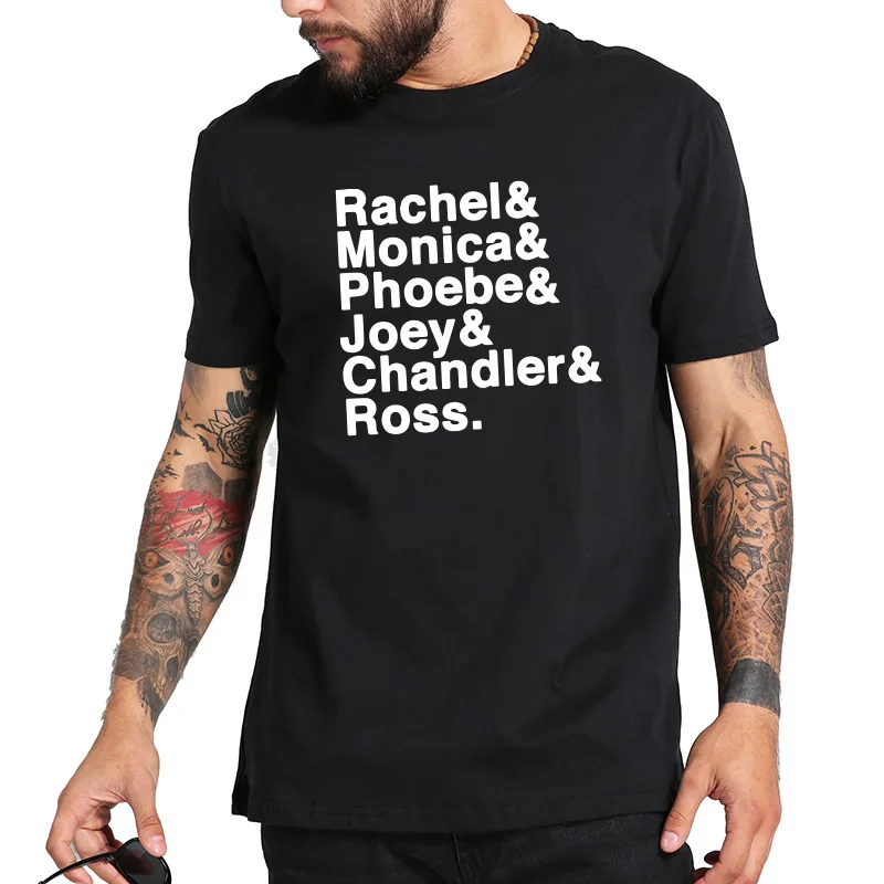Rachel Monica Phoebe Joey Chandler Ross Футболка Мужская серия друзей подарки футболка