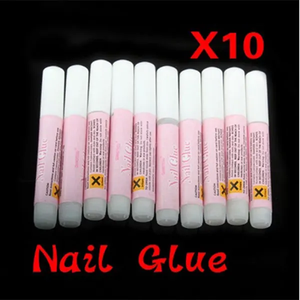 10pcs Mini Professional Beauty Nail Glue False Art Decorate Tips Acrylic Glue Nail Accessories 2g uñas SSwell