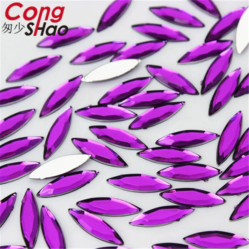 Красочные камни и кристаллы для конского глаза Cong Shao 500 шт. 4*14 5 ММ акриловые