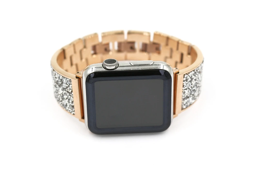URVOI браслет для apple watch series 4 3 2 1 ремешок для iwatch Роскошный Блестящий Цирконий современный дизайн 38 мм 40 мм 42 мм 44 мм