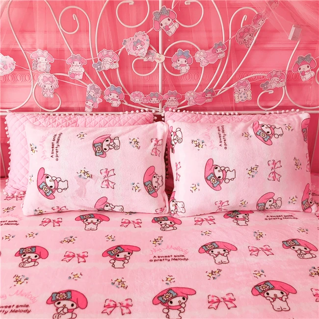 IVYYE, 1 шт., милое одеяло My Melody, аниме, плюшевое, бархатное, теплое, украшение, мягкая кровать, для дома, плед, для дивана, s, унисекс, подарки, Новинка