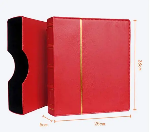 Red 30 Paper Money Твердый переплет 70 листов 25*28 см, держатель для монет, книг, бумажных банкнот, коллекция денег, защита монет, книга, мемориальный Альбом для монет - Цвет: Red 30 Paper Money