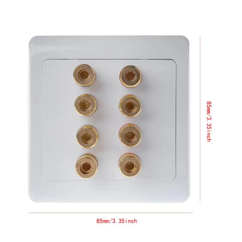 Аудио панельные клеммы 4 динамика 8 Винтовая клемма Банан Джек Разъем настенная