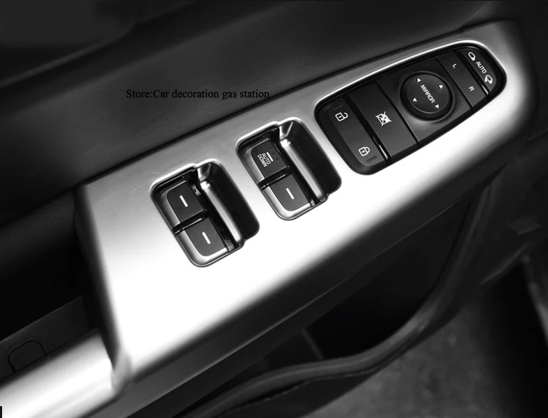 

Автомобильный Стайлинг стеклоподъемник панель управления для Kia Sportage KX5 2016 2017 ABS хромированный дверной подлокотник ручка рамка Крышка отделка