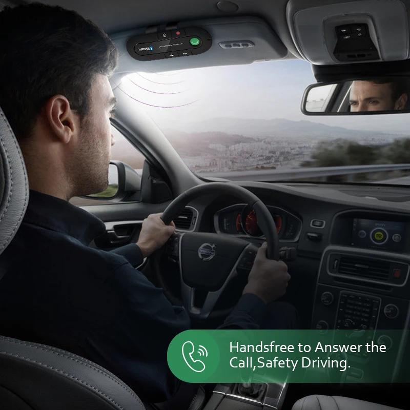ANLUD Bluetooth Handsfree Car Kit Беспроводной громкая MP3 музыкальный плеер козырек от солнца Clip