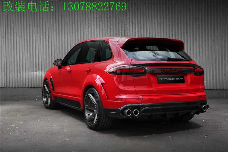 Подходит для Porsche Cayenne 958 15-17 Vantage углеродного волокна спойлер крыло хвост