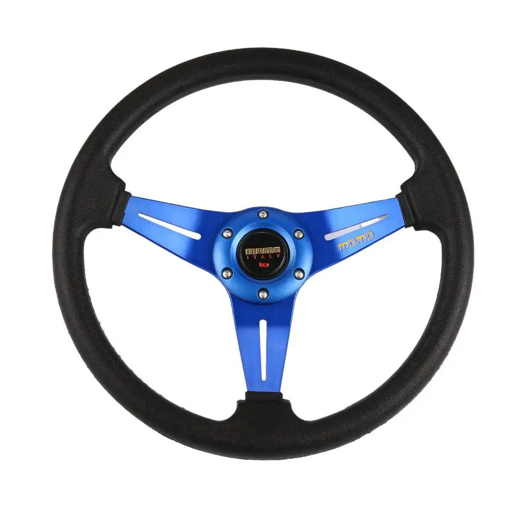 Steering BLUE/RED Blue Red Bolts Racing 350mm steel from for Made PVC inch 13 Drifting durability 6 35cm Wheel Sports 8 | Автомобили и