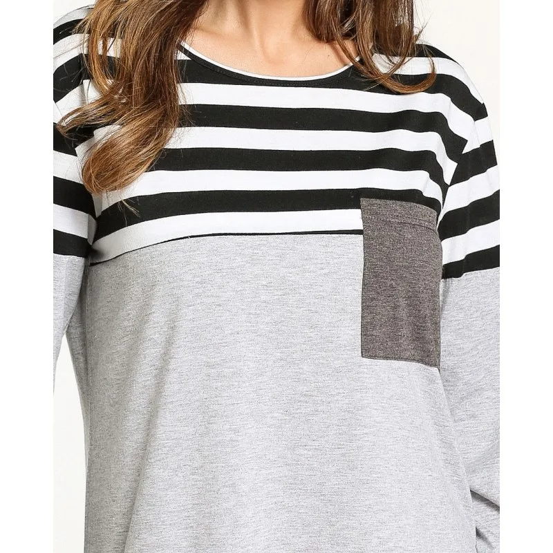 Хит продаж женское Повседневное платье в полоску с длинными рукавами винтажное
