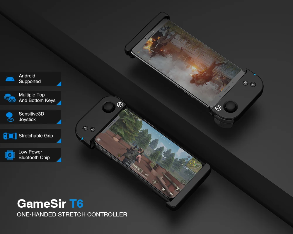 GameSir T6(новая версия) Bluetooth с одной рукой растягивающийся игровой контроллер беспроводной мини-джойстик для iOS iPhone для FPS игр
