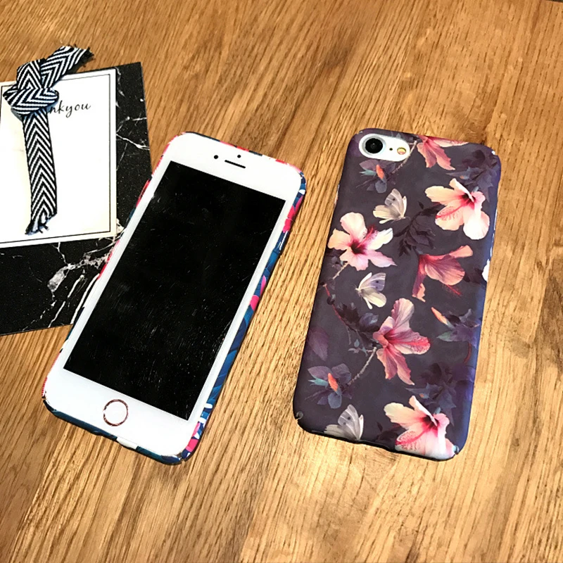 2019 чехол для телефона KACOOL Жесткий ПК iPhone 6 6s Plus Цветочный узор матовый 7 8