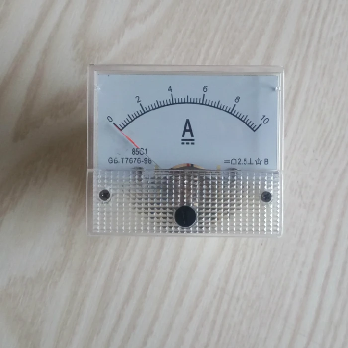 

DC Analog Meter Panel 10A AMP Current Ammeters 85C1 DC 0-10A Rectangular Gauge