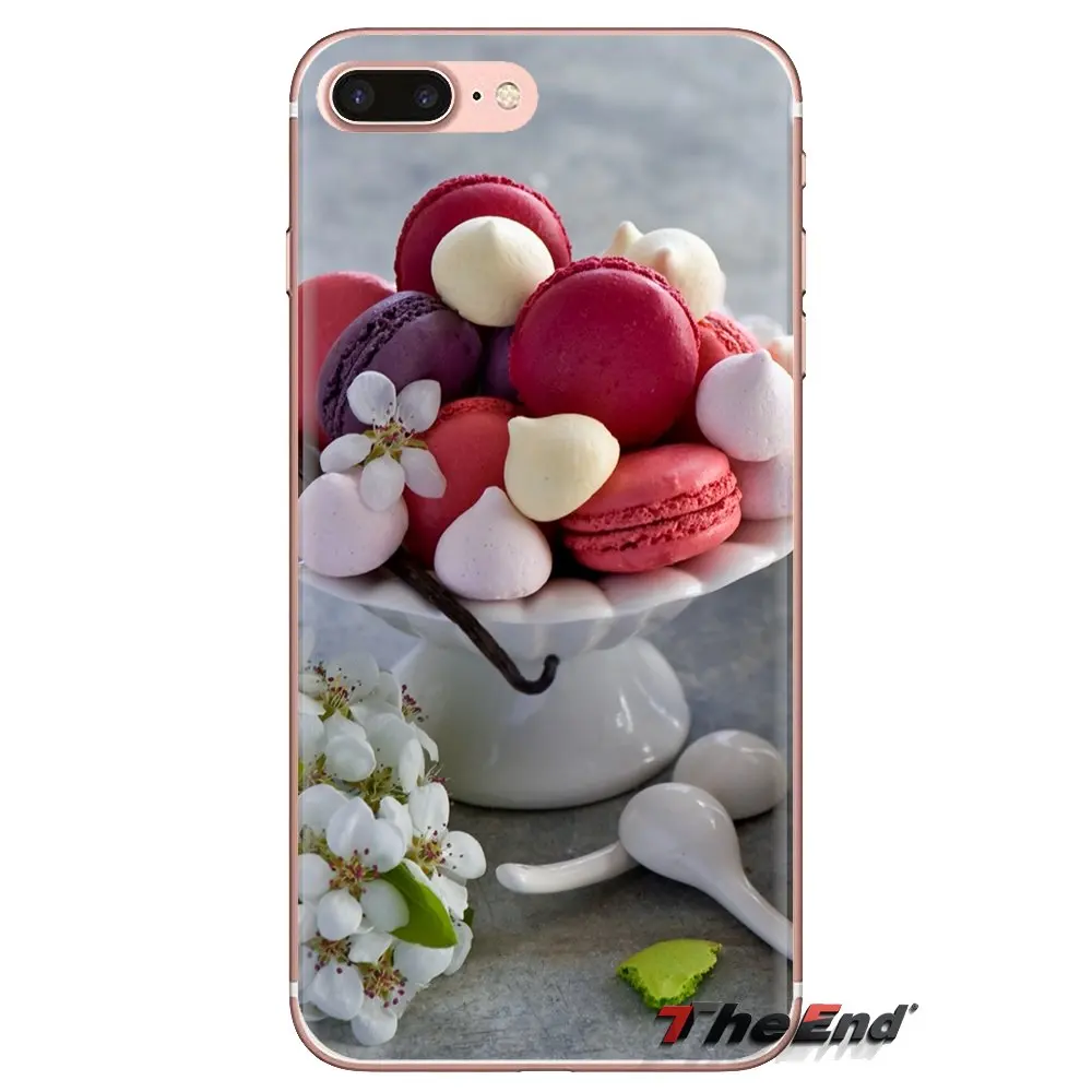 Еда обои Макарон Для Huawei G7 G8 P7 P8 P9 P10 P20 P30 Lite Mini Pro P Smart Plus 2017 2018 2019 прозрачный чехол