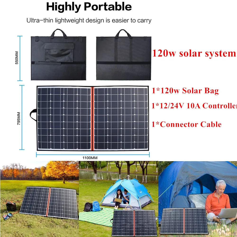 100 W 110W 120W 140w 150W 18v Foldable Solar Panel Portable Outdoor cheap solar panels china for Hiking Car&Boat battery Charger