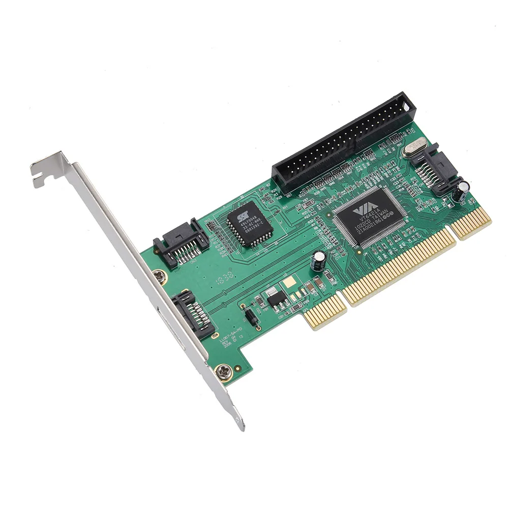 PCI в 3 порта SATA + IDE комбинированный контроллер адаптера карты конвертер VIA6421 чип HDD
