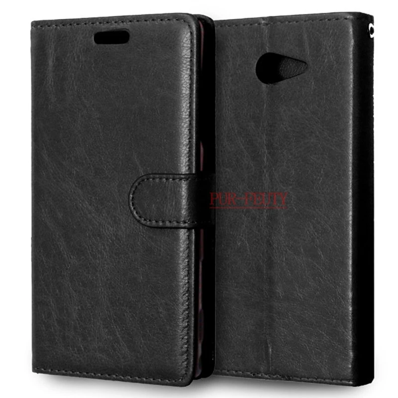 Черный кожаный чехол-бумажник с откидной крышкой для Coque sony Xperia M2 Aqua S50H D2302 D2303 чехол-накладка для sony Xperia M2 Dual D2302 2305