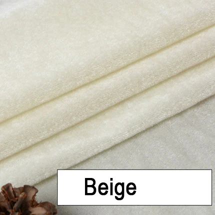 Beige Бархатная ткань 100*160 см, полиэстер, спандекс, Telas, плюшевая ткань, цветная, сделай сам, ручная работа, шитье, лоскутное шитье, сценический занавес, скатерть - Цвет: Beige