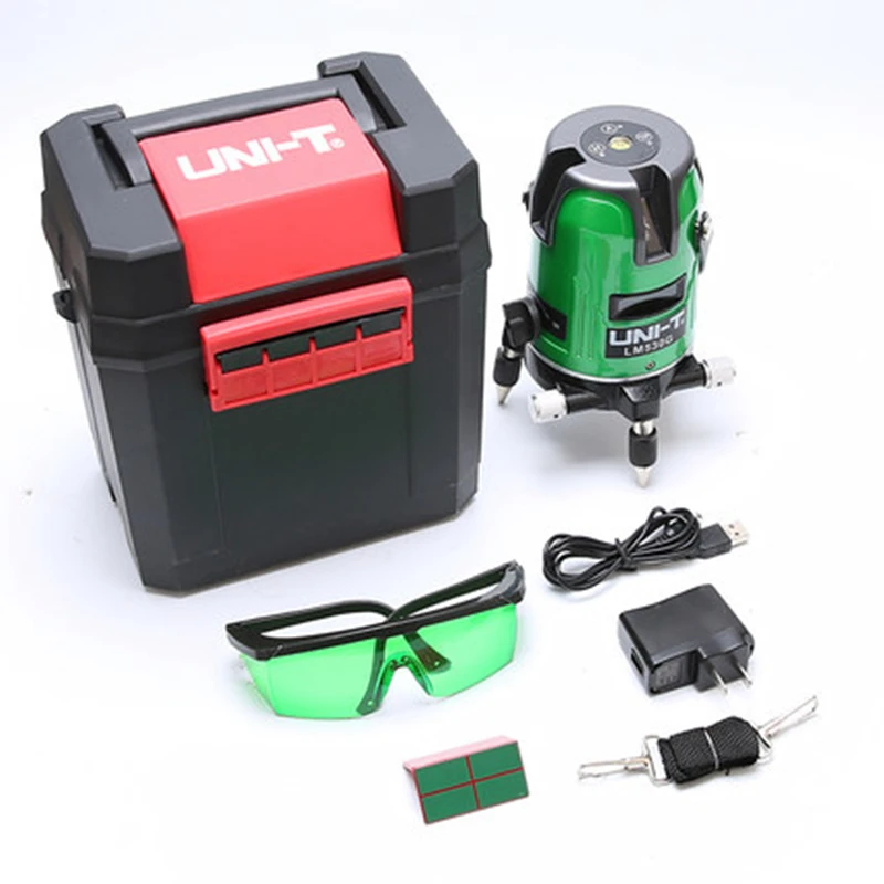 UNI T LM550 красный луч линии лазерный уровень LM550G зеленая линия 5 линий 3 точки 360 self
