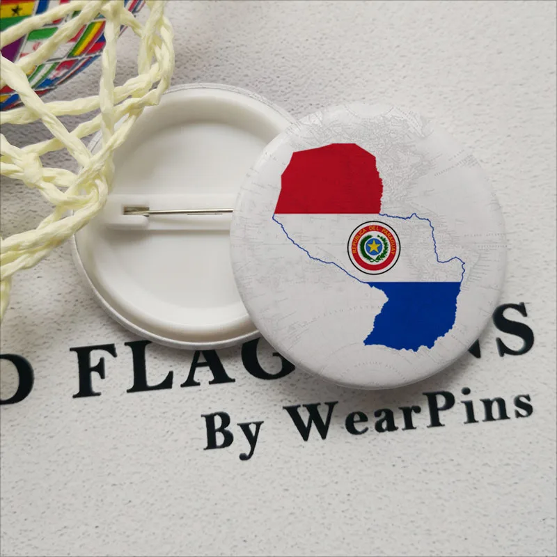 Жестяные значки кнопки ЛГБТ с флагом Парагвая|Броши| |