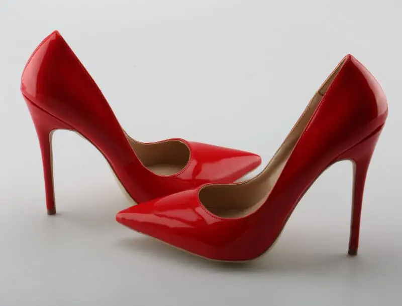 Gullick/недорогие пикантные женские туфли-лодочки с закрытым носком из красной кожи