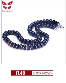 Natural Black Ювелирные изделия из жемчуга Цепочки и ожерелья, Настоящее Пресноводные 8-9 мм жемчуг с звезда пряжка Для женщин Цепочки и ожерелья, модные украшения коробка