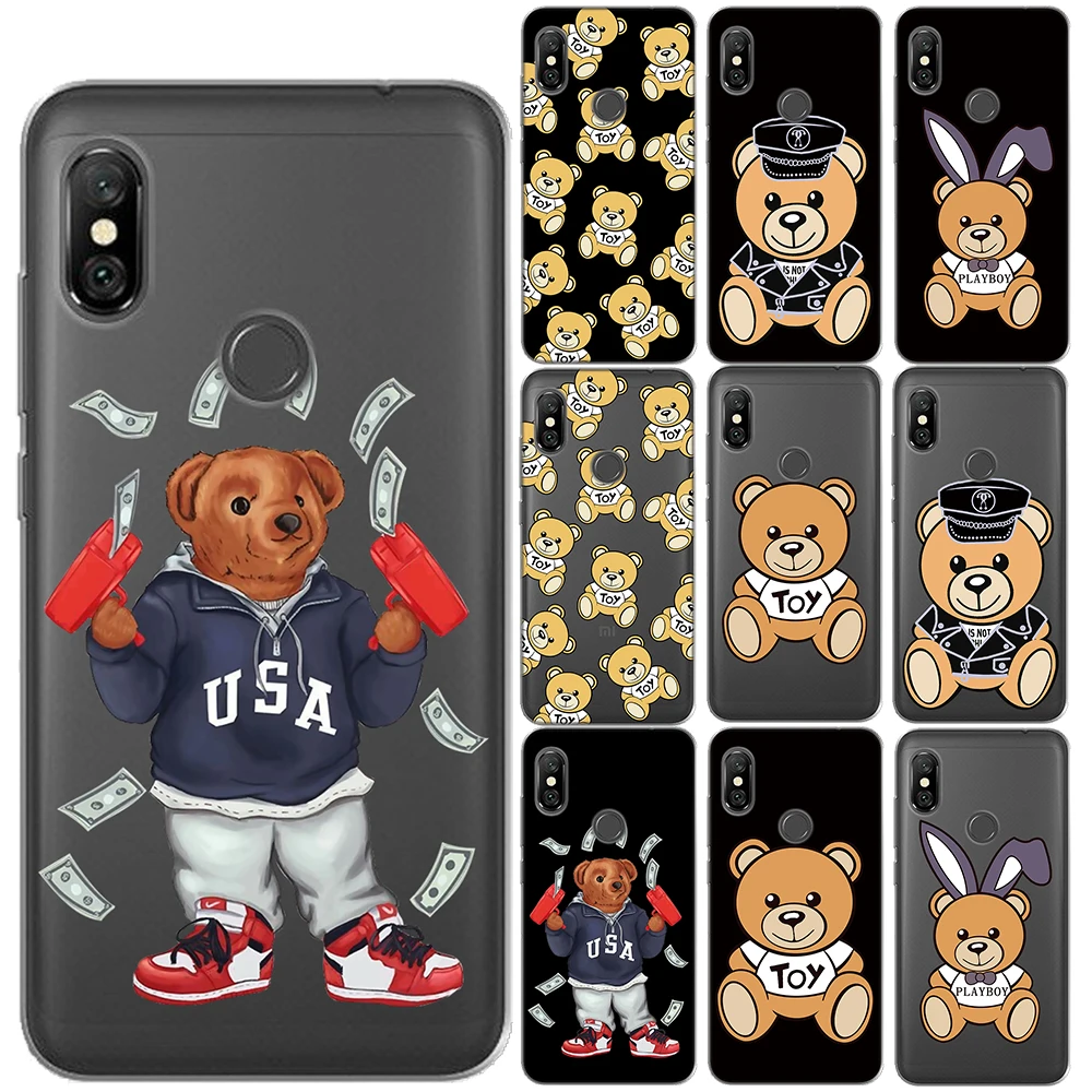 Чехол для Xiaomi Mi A1 A2 8 Lite 9 Pocophone F1 5X 6X милый роскошный брендовый мягкий чехол из ТПУ с