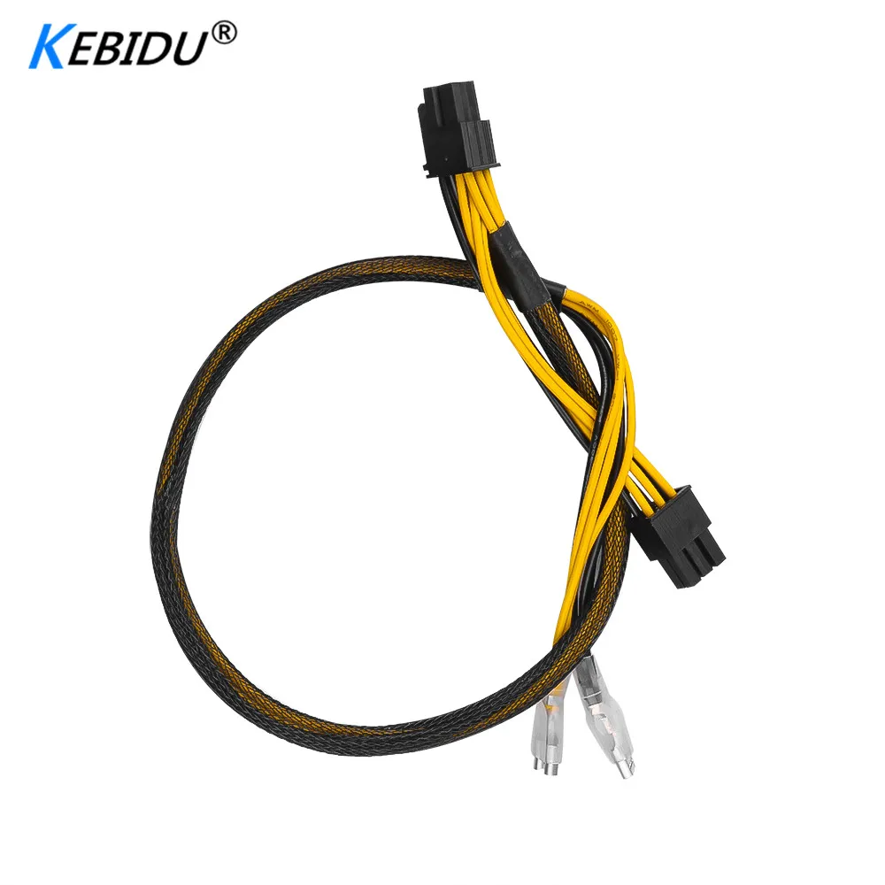 PCI-Express Power Cable 50CM Dual PSU Supply 6 pin Female Connectors ATX 18AWG Adapter Riser | Компьютеры и офис
