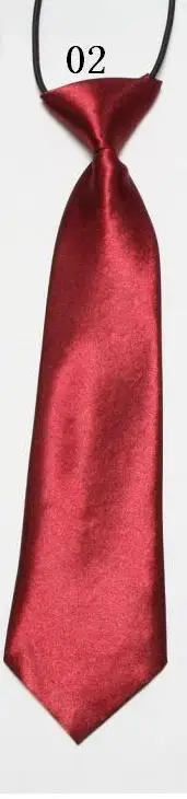 Однотонный Детский галстук-бабочка для детей - Цвет: Wine Red