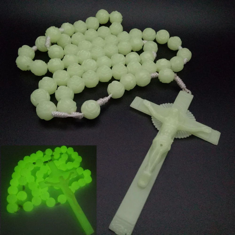 

hanging decorative Catholic cross rosary 16mm necklace wall rosary wholesale