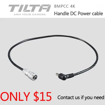 Only Power Cable TILTA боковая фокусировка ручка для BMPCC 4k 6K клетка для камеры Боковая ручка для F970 LP-E6 F550 F570 батарея Blackmagic клетка аксессуары - Цвет: Only Power Cable
