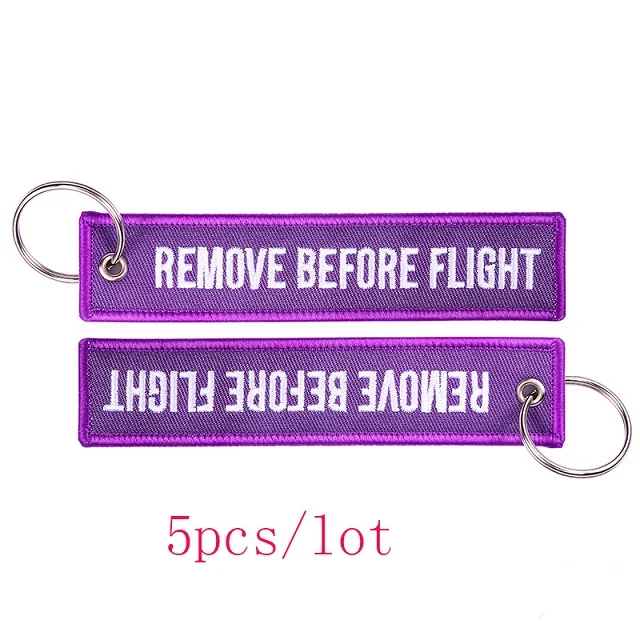 5pcs 5 шт./лот, удаляем перед полетом брелок для авиации брелок для ключей с вышивкой брелок oem, логотипы марок машин, брелок для ключей, автомобильные аксессуары, брелок для автомобиля брелки для ключей этикетка лейбл, llaveros - Цвет: 5pcs