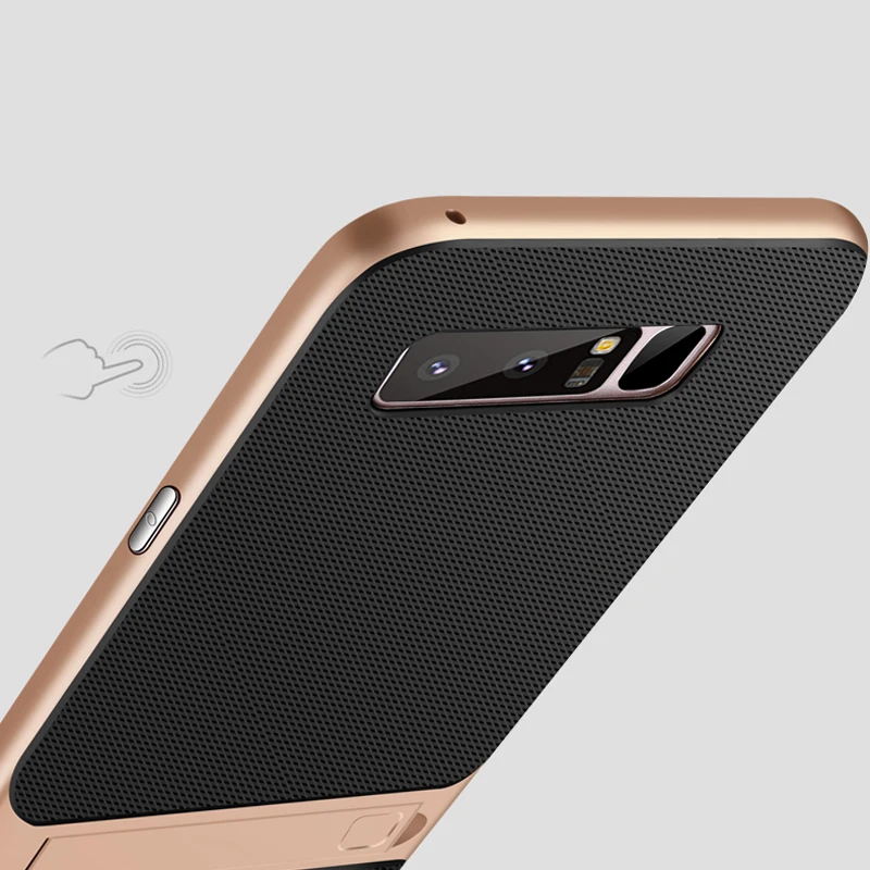 YonLinTan coque cover case For Samsung galaxy Note 8 Note8 luxury Silicone Original Silicon on back 360 Phone with holder covers |