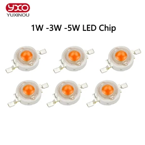 100 шт.лот 1 Вт 3 Вт 5 Вт светодиодный чип полного спектра для выращивания растений, Лучший светодиодный чип bridgelux для выращивания растений в помещении